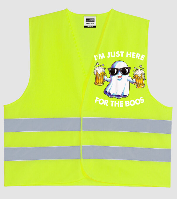 Im just here for the boos model galben neon pe tricou