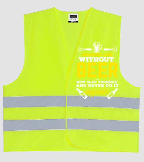 Imagine life model galben neon pe tricou