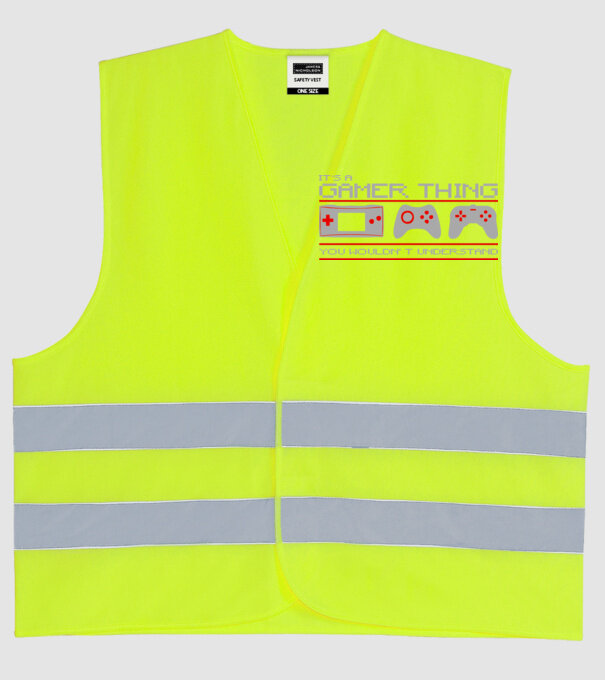 'It''s a gamer thing...' model galben neon pe tricou
