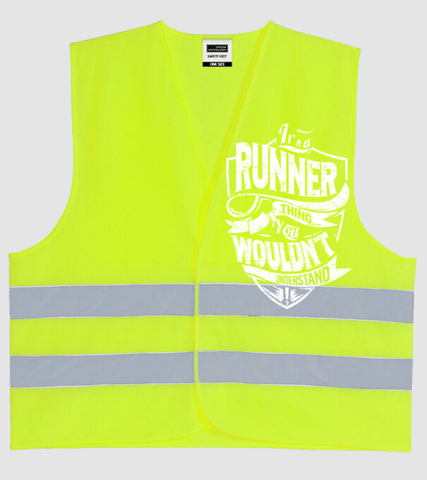 'It''s a runner thing' model galben neon pe tricou