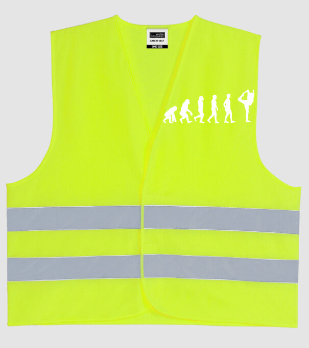 Yoga evoluție model galben neon pe tricou