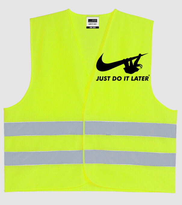 Just do it later model galben neon pe tricou