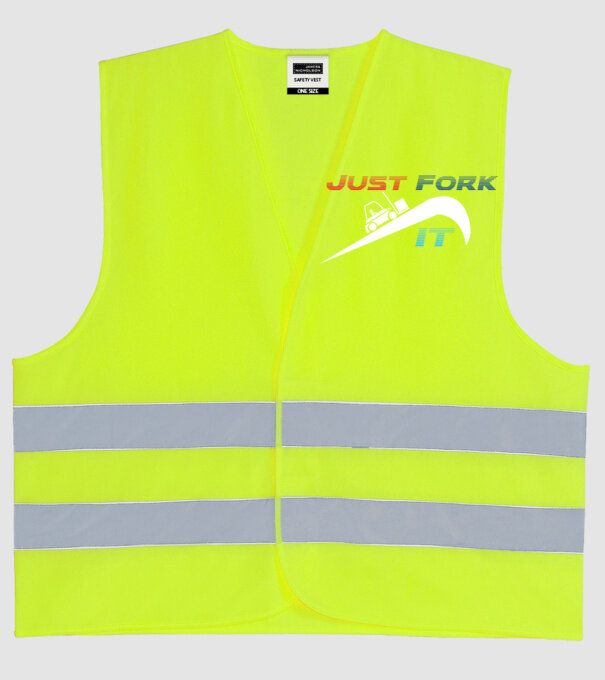 Just Fork It model galben neon pe tricou