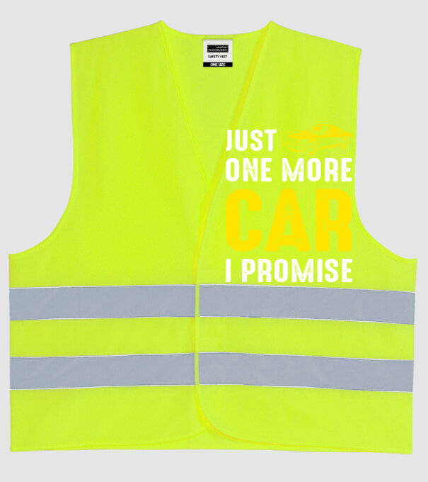 Just one more car I promise model galben neon pe tricou
