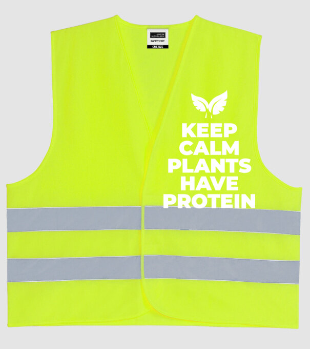 keep calm plant protein model galben neon pe tricou