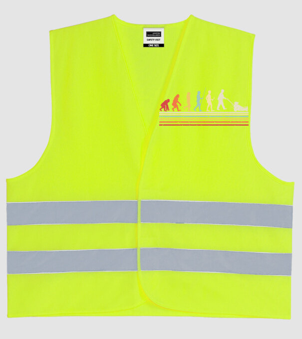 Evoluție Grădinar model galben neon pe tricou