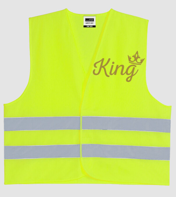 King model galben neon pe tricou