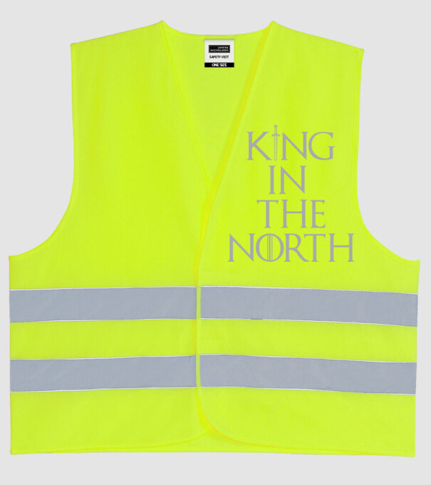 King in the North model galben neon pe tricou