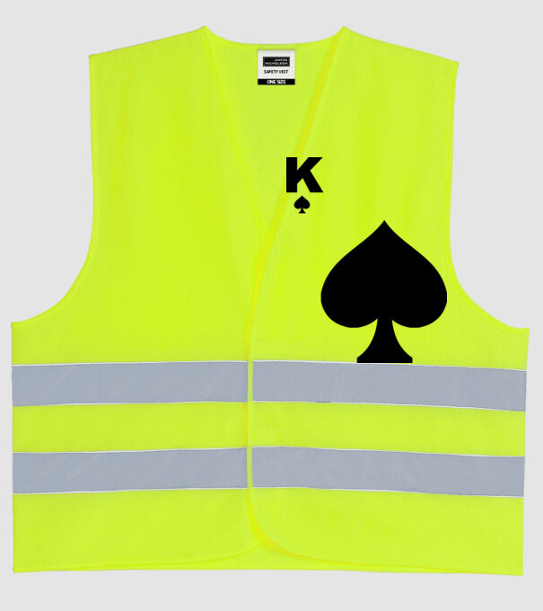 Rege model galben neon pe tricou