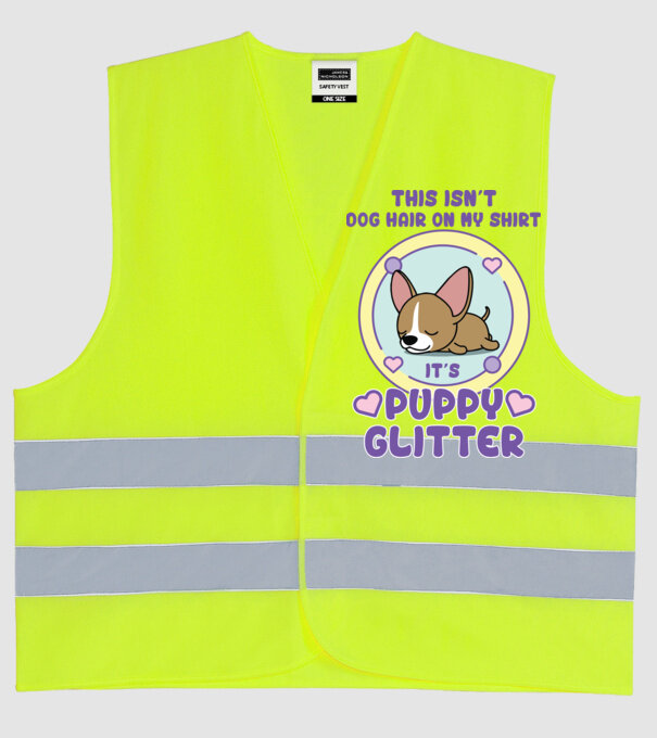 Paiete câine model galben neon pe tricou