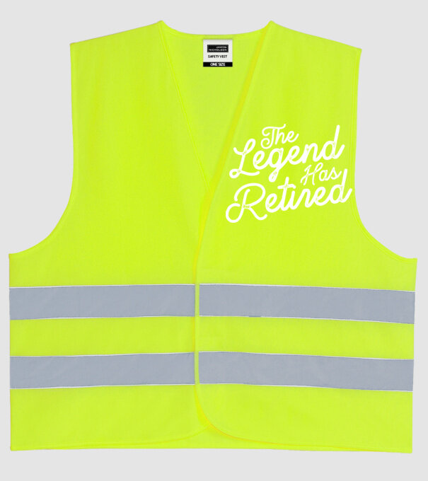 Legend has retired model galben neon pe tricou