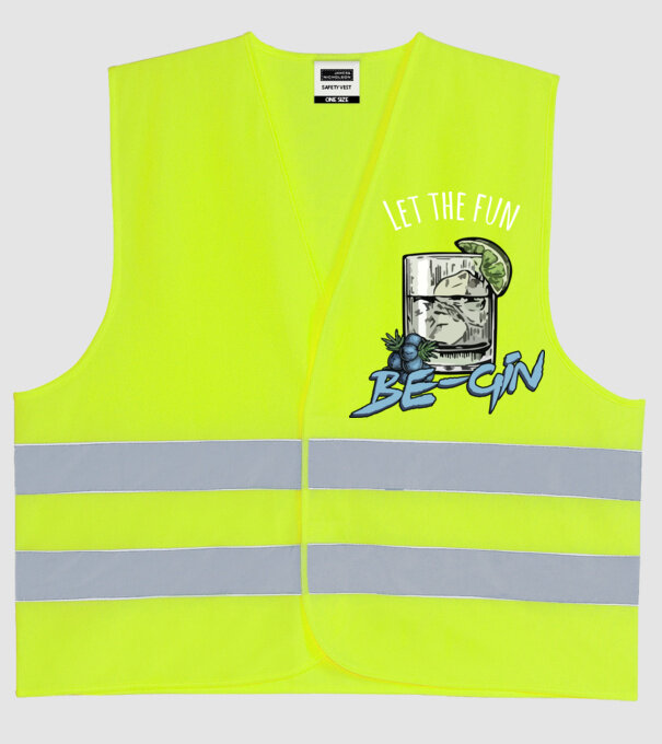 Let the fun be gin model galben neon pe tricou