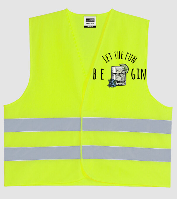 Let the fun be gin model galben neon pe tricou