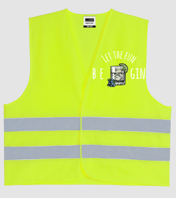 Let the fun be gin model galben neon pe tricou