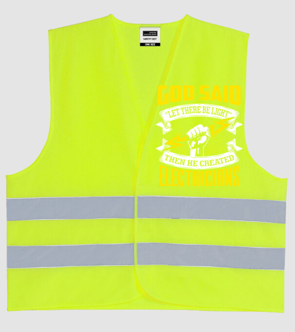 Let there be light model galben neon pe tricou