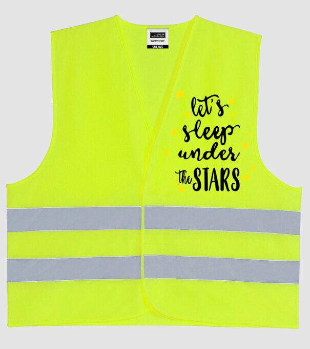 Lets sleep under the stars model galben neon pe tricou