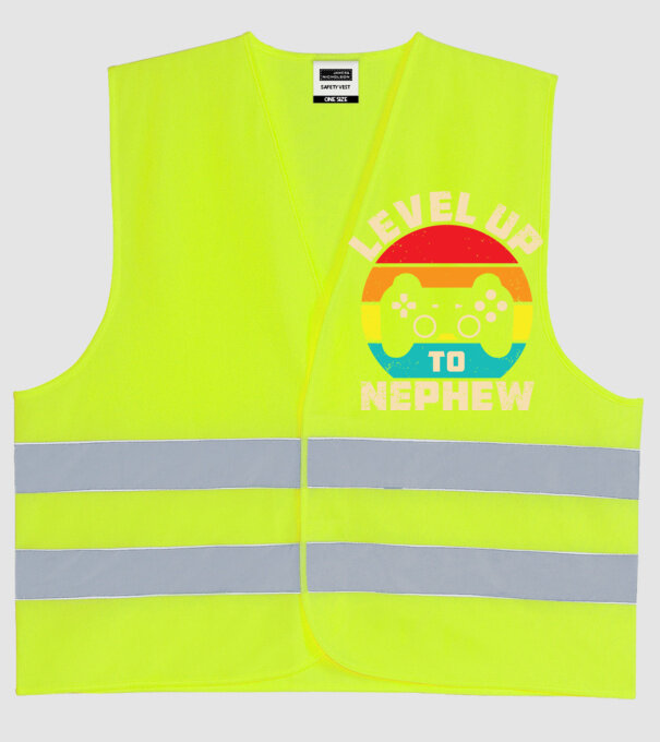 Level Up Nephew model galben neon pe tricou
