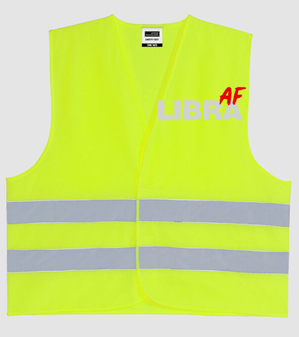 LIBRA as fuck model galben neon pe tricou