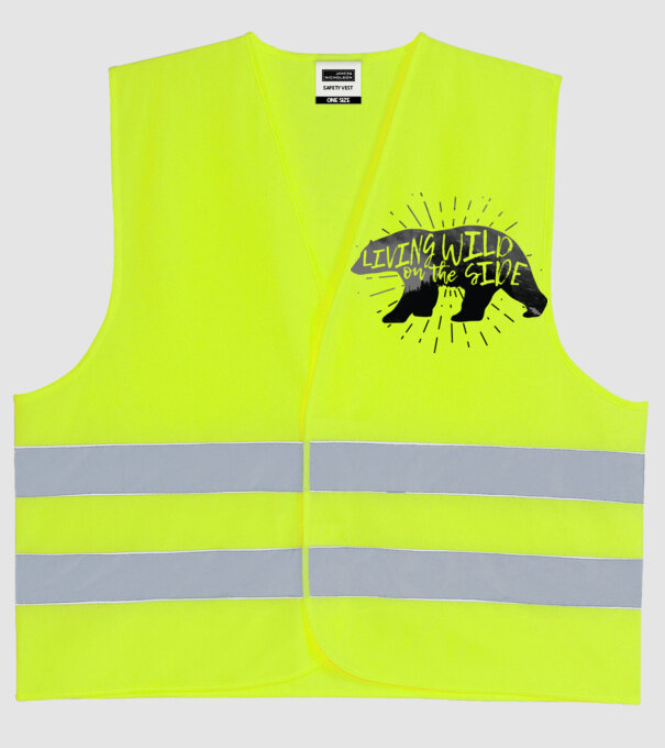 Living on a wild side model galben neon pe tricou