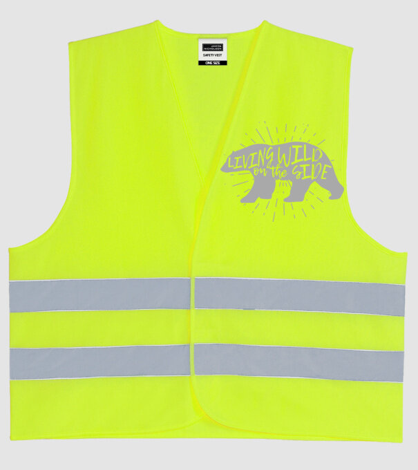 Living on a wild side X model galben neon pe tricou