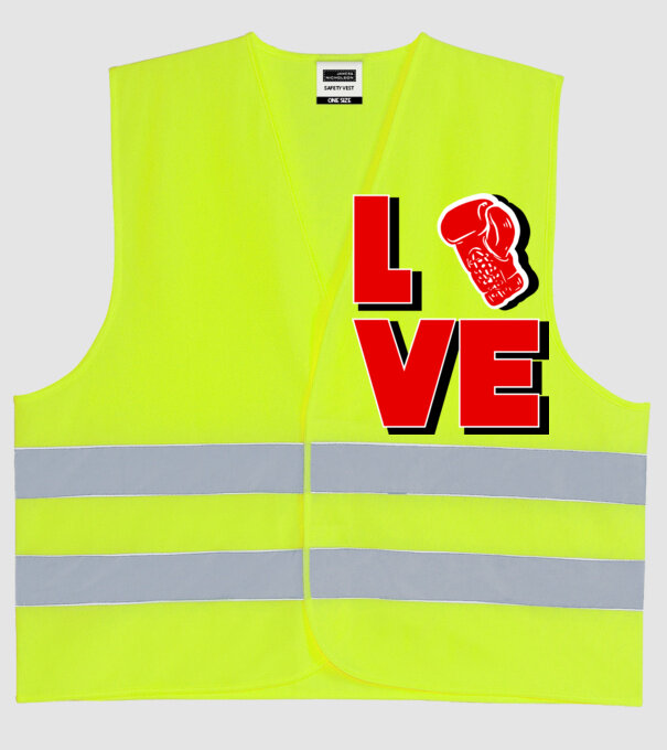 LOVE BOX model galben neon pe tricou