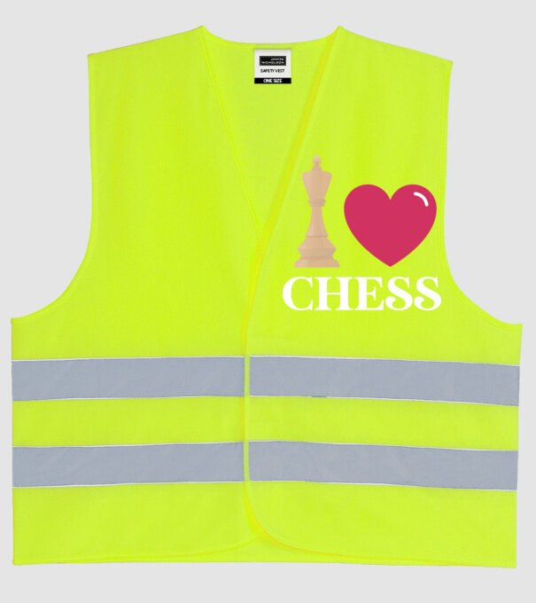 Love chess model galben neon pe tricou