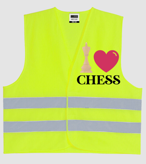 Love chess model galben neon pe tricou