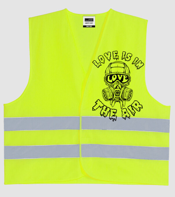 Love is in the air lght bck model galben neon pe tricou