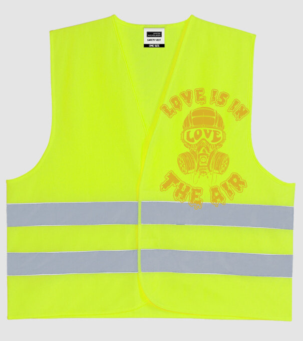 Love is in the air yellow model galben neon pe tricou