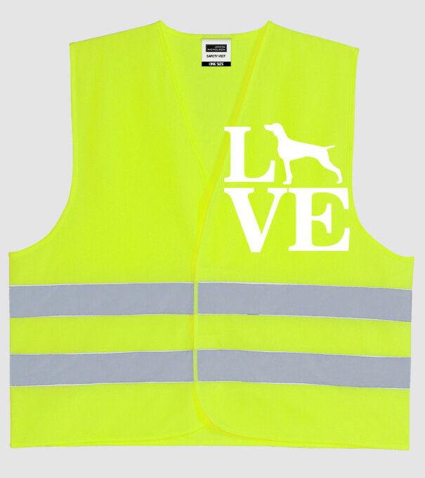 LOVE VIȘLĂ model galben neon pe tricou