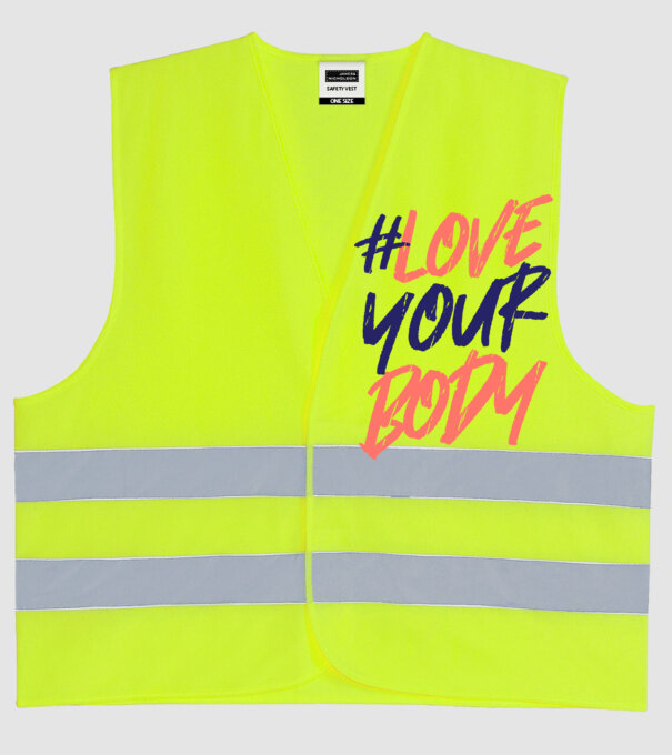#loveyourbody model galben neon pe tricou