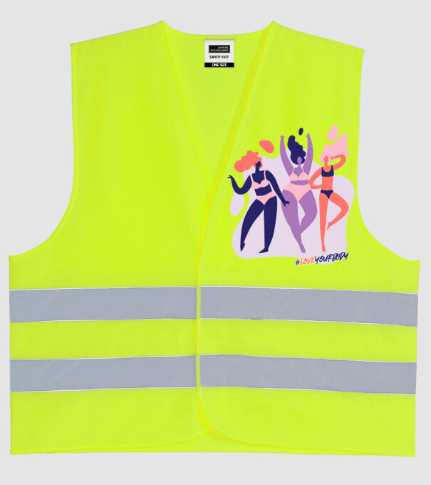 #loveyourbody model galben neon pe tricou