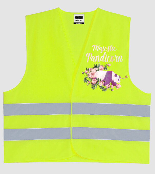 Majestic pandicorn model galben neon pe tricou