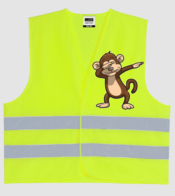 Maimuță DAB model galben neon pe tricou