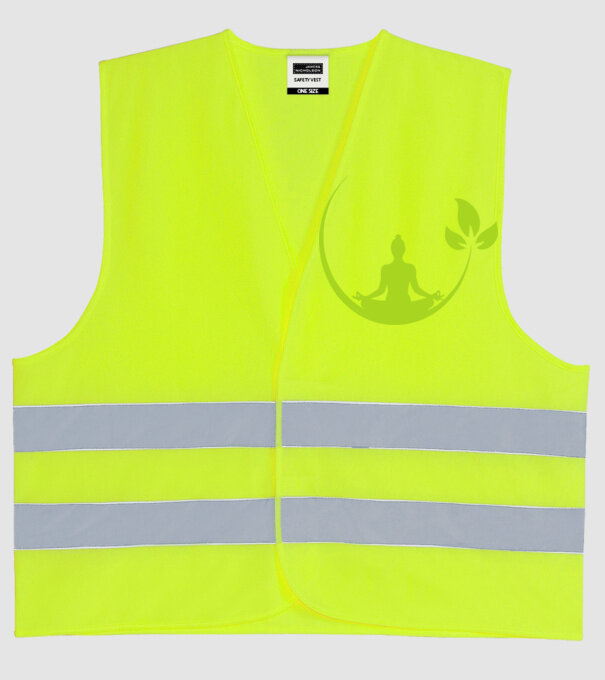 meditation leaf model galben neon pe tricou