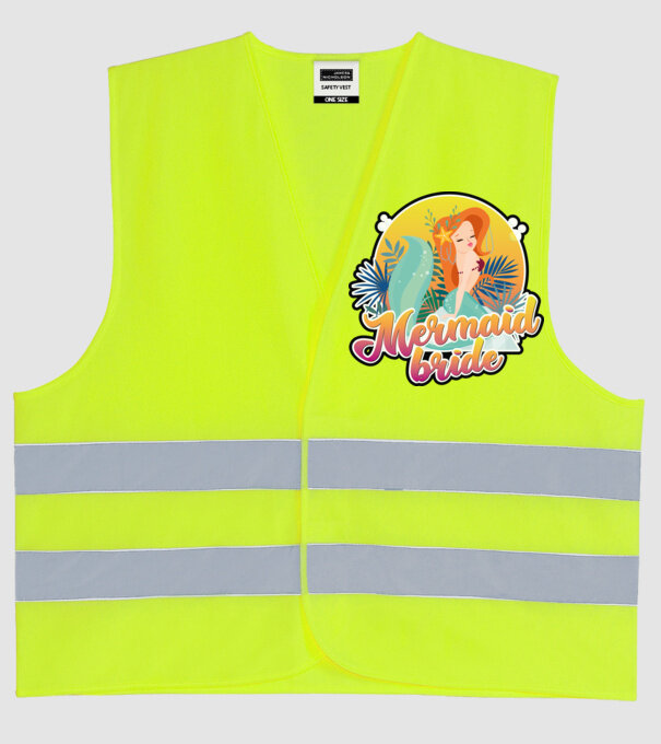 Mermaid bride hawaii model galben neon pe tricou