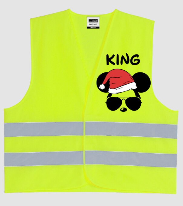 mickey santa king model galben neon pe tricou