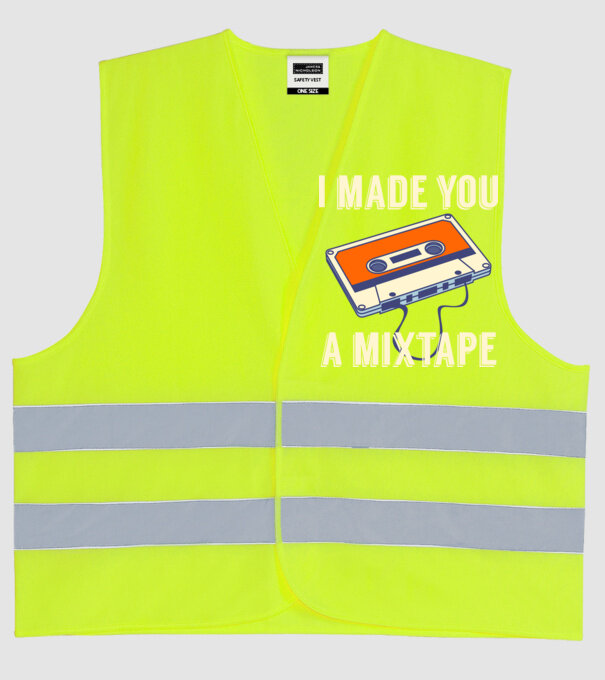 Mixtape model galben neon pe tricou