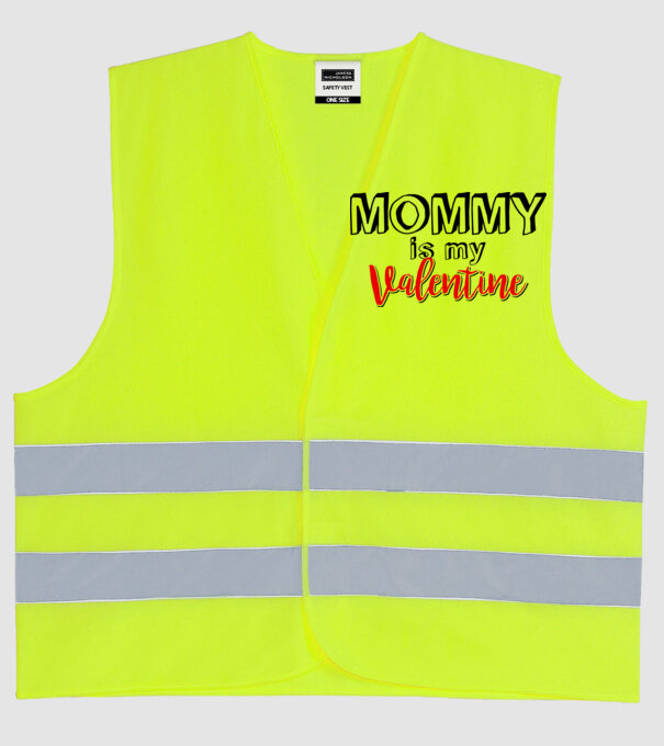Mommy is my Valentine model galben neon pe tricou
