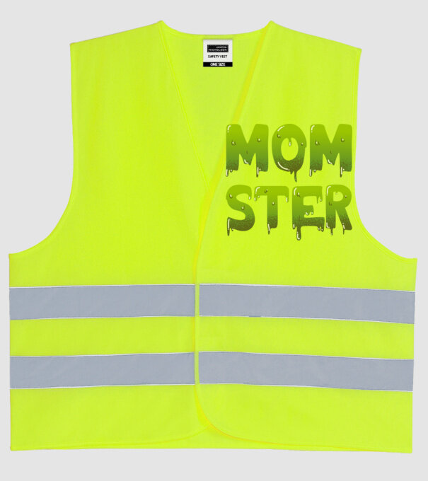Momster model galben neon pe tricou