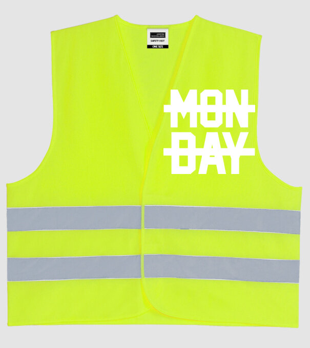 Monday model galben neon pe tricou