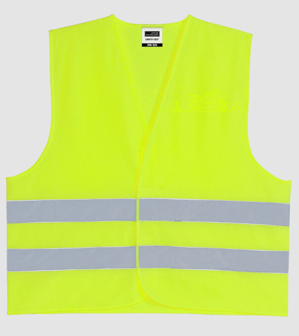 ECG Motociclist model galben neon pe tricou