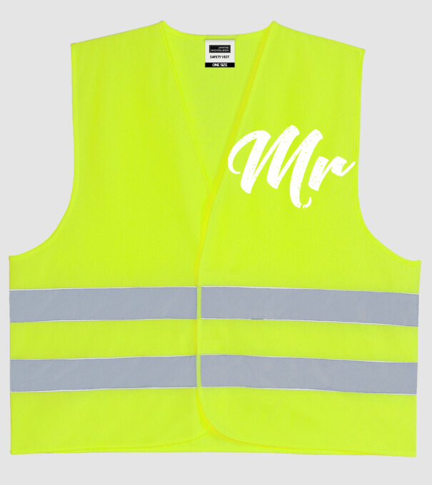 Mr 1 model galben neon pe tricou