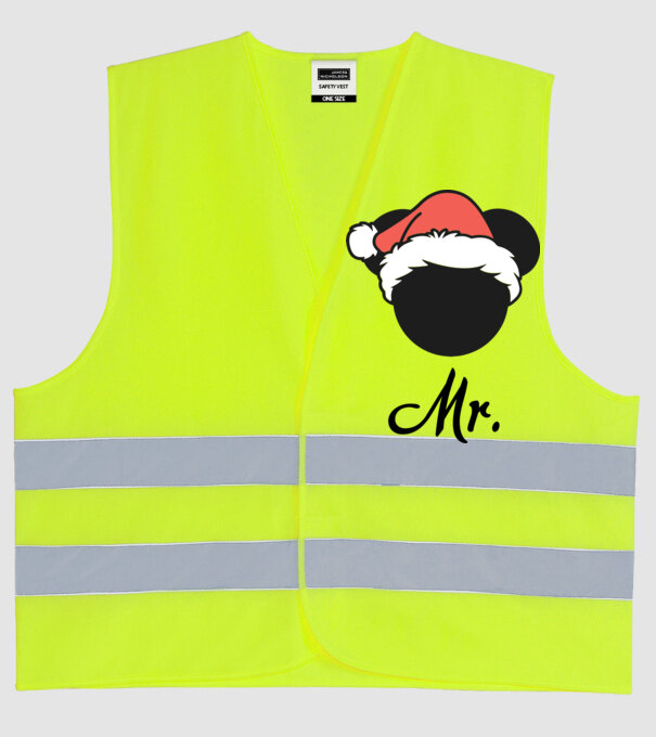 mr christmas model galben neon pe tricou