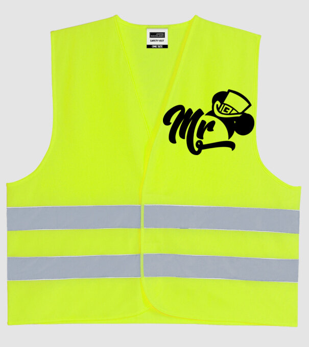 Mr Mouse model galben neon pe tricou