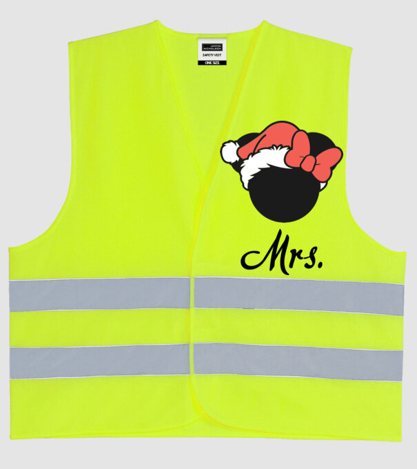mrs christmas model galben neon pe tricou