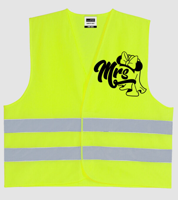 Mrs Mouse model galben neon pe tricou