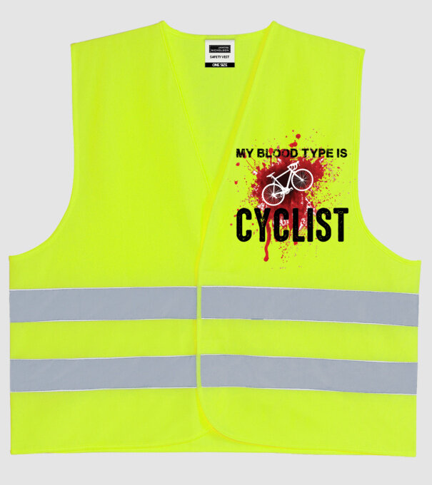 My blood type model galben neon pe tricou