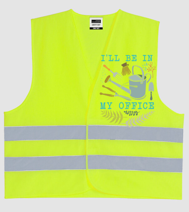My office model galben neon pe tricou