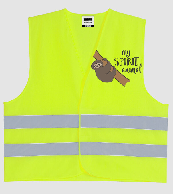 My spirit animal model galben neon pe tricou